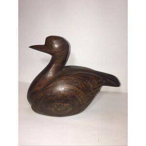 Vintage Wood Carved Shorebird Bird Duck Decoy Ironwood? Heavy Wooden Sculpture